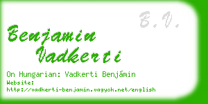 benjamin vadkerti business card